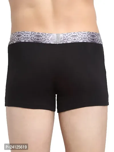 Stylish Black Cotton Solid Trunks For Men-thumb3