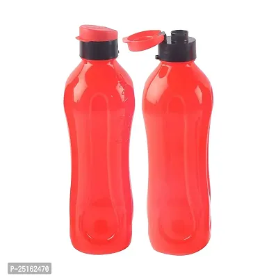 Stylish Plastic 1 Ltr Pack Of 2 Water Bottle