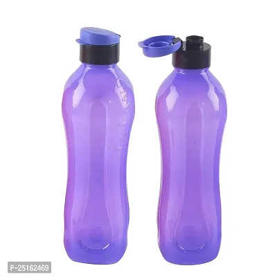 Stylish Plastic 1 Ltr Pack Of 2 Water Bottle-thumb0