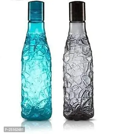 Stylish Plastic 1 Ltr Pack Of 2 Water Bottle