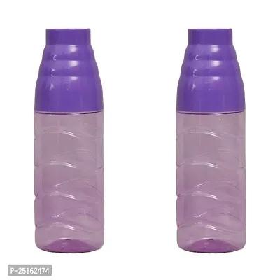 Stylish Plastic 1 Ltr Pack Of 2 Water Bottle-thumb0