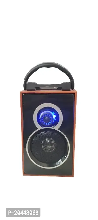Portable 5W Stereo Channel Bluetooth Wooden Speaker with Phone Stand, Super Bass Speaker,Rechargeable Bettery, Multi Connectivity-TF/FM/USB/Aux