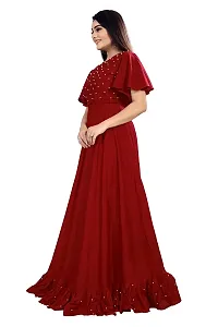 4JSTAR Rayon Blend Stitched Anarkali Gown-thumb1