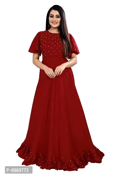 4JSTAR Rayon Blend Stitched Anarkali Gown-thumb5