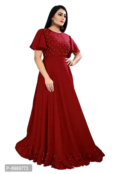 4JSTAR Rayon Blend Stitched Anarkali Gown-thumb3