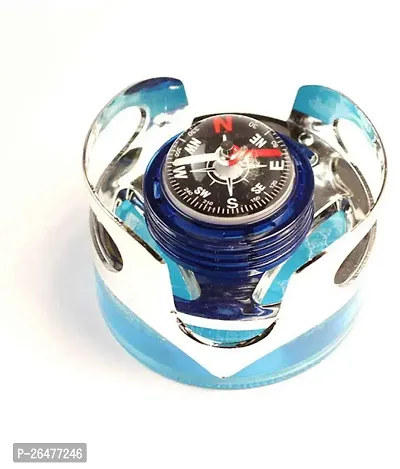 Dhairya Creations Compass Shape Ocean Fragrance Blue Car Perfume For Car Dashboard-thumb0