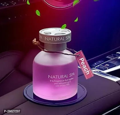 Dhairya Creations Natural Spa Peach Fragrance Purple Car Perfume For Car Dashboard