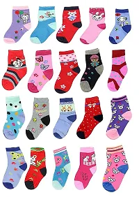QRAFTINK? Boys  Girls Cotton Multicolor Ankle Socks for summer 6 pair (8-9 year)-thumb1