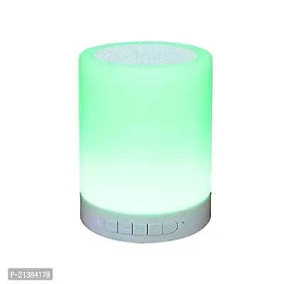 Premium Quality Night Light With Bluetooth Speaker Portable Wireless Tf Card Bluetooth Speaker Touch Control Color Led Bedside Table Lamp 3 W Bluetooth Speaker-thumb0