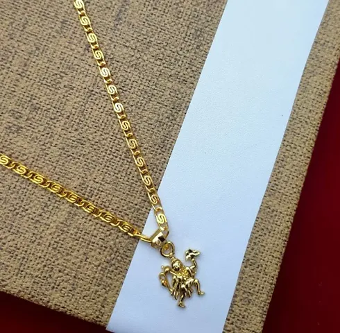 Stylish Golden Alloy Pendant Necklace
