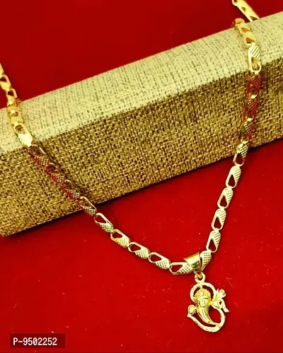 Beautiful Gold Plated Chain With Pendent For Women-thumb0