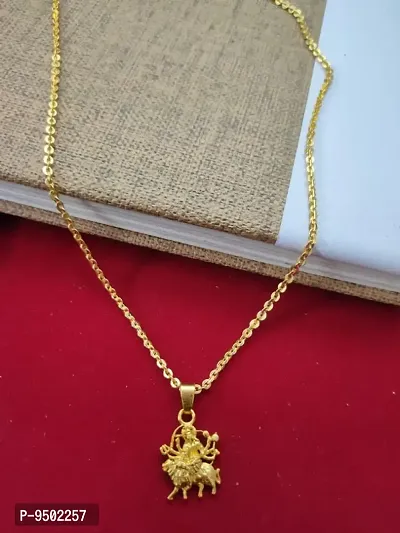 Beautiful Gold Plated Chain With Pendent For Women-thumb0