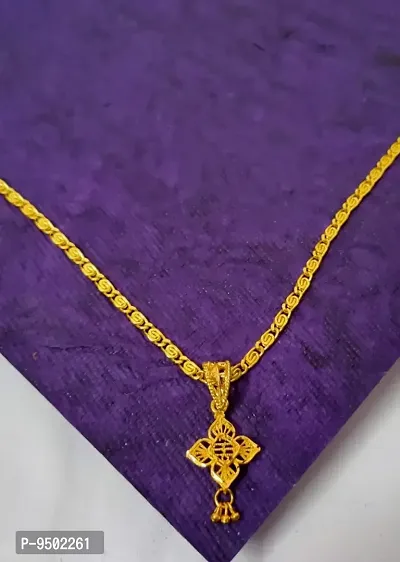 Beautiful Gold Plated Chain With Pendent For Women