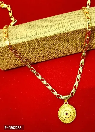 Beautiful Gold Plated Chain With Pendent For Women