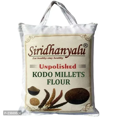 Kodra Atta Unpolished and Organic| Gluten Free Kodo Millet Flour (Powder) For Diabetes | Kodo Millet Flour For Weightloss-thumb0