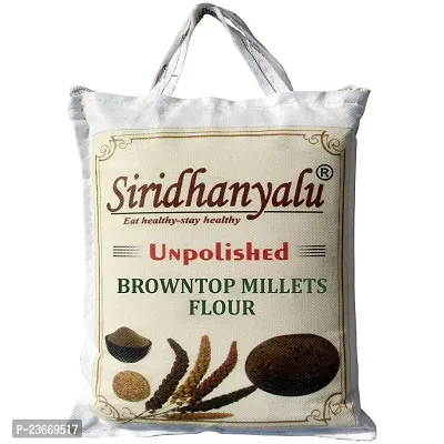 Browntop Millet Flour Unpolished and Organic| Gluten Free Browntop Millet Atta (Powder) For Diabetes | Browntop Millet Flour For Weightloss