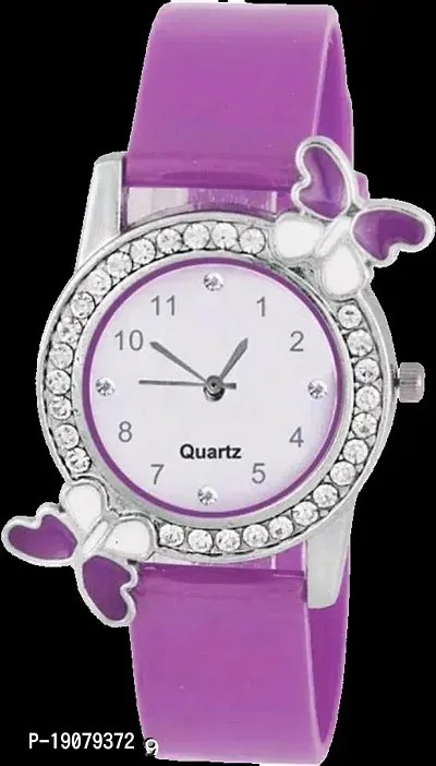 Stylish Purple Synthetic Analog Watches For Women-thumb0