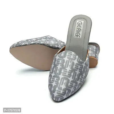GERIEF Fashion Flat Sandal Women And Girls,Grey-thumb4
