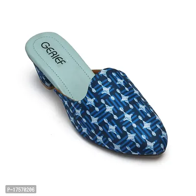 GERIEF Fashion Flat Sandal Women And Girls,Blue-thumb2
