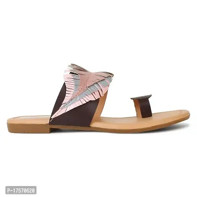GERIEF Trendy Flat Fashion Sandal's and Slipper's for Women's  Girl's-thumb2