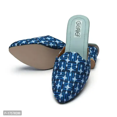 GERIEF Fashion Flat Sandal Women And Girls,Blue-thumb4