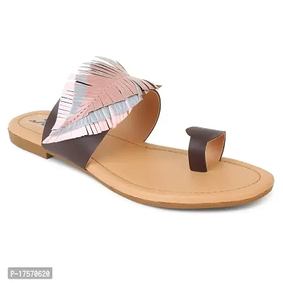 GERIEF Trendy Flat Fashion Sandal's and Slipper's for Women's  Girl's-thumb0