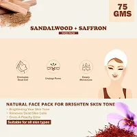 Kimayra Sandalwood + Saffron Face Pack Powder For Brighter Skin Tone | Helps In Remove Dead Skin Cells  Deeply Moisturizes | Natural Face Pack For Women/Men -Safe For All Skin Type ? 75gm (Pack Of 2)-thumb3