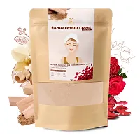 Kimayra Organic Sandalwood + Rose Face Pack Powder For Remove Dark circles | Helps In Reduce Blemishes  Pigmentation | Natural Face Pack Powder For Women/Men -Safe For All Skin Type ?75gm (Pack Of 2)-thumb1