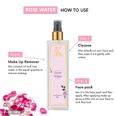 Kimayra Premium Rose Water Spray For Face, Skin | Pure Gulab Jal Spray For Face | Skin Toner/Face Toner/Makeup Remover | Rose Water Mist Spray For Refreshes Dull  Tired Skin | All Skin Type 100ml-thumb4