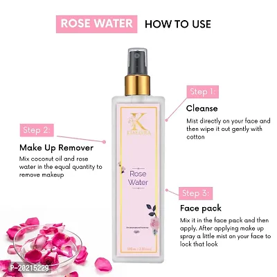 Kimayra Natural Rose Water Spray for Face | Pure Organic Facial Toner Mist for Face  Skin | Premium Rose Water Gulabjal for Oily, Dry  All Skin Types 100ml-thumb5