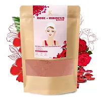 Kimayra Organic Rose + Hibiscus Face Pack Powder For Glowing Skin | Helps in Remove Dullness  Improve Radiance  Skin Tone | Natural Face Pack For Women/Men - Safe For All Skin Type ?75gm (Pack Of 2)-thumb1