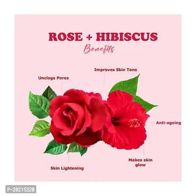 Kimayra Organic Rose + Hibiscus Face Pack Powder For Glowing Skin | Helps in Remove Dullness  Improve Radiance  Skin Tone | Natural Face Pack For Women/Men - Safe For All Skin Type ?75gm (Pack Of 2)-thumb5