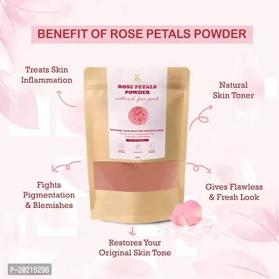 Kimayra Rose Petals Powder For YouthFul Skin  Glowing Skin Care | Natural Face Pack | Rose Petals Face Pack Powder For Women  Men All Skin Type-thumb3