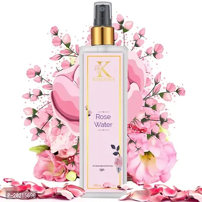 Kimayra Premium Natural Rose Water Spray For Cleansing And Toning | Gulab Jal For Face Toner, Skin Toner, Makeup Remover - For All Skin Types -100ml