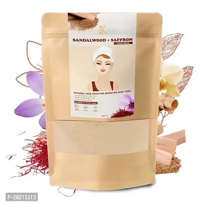 Kimayra Sandalwood + Saffron Face Pack Powder For Brighter Skin Tone | Helps In Remove Dead Skin Cells  Deeply Moisturizes | Natural Face Pack For Women/Men -Safe For All Skin Type ? 75gm (Pack Of 2)-thumb2