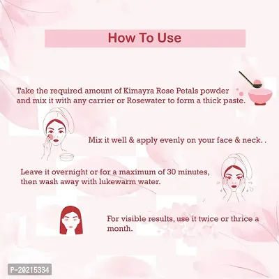 Kimayra world Unisex Rose Petals Face Pack Powder For Youthful Skin  Glowing Skin Care | Natural Face Pack | Rose Petals Face Pack Powder - 75Gm-thumb4