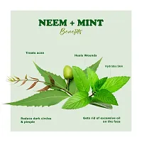 Kimayra Organic Neem + Mint Face Pack Powder For Clean  Clear Skin | Help In Reduce Pimple/Acne, Marks  Scars | Natural Face Pack Powder For Women/Men - Safe For All Skin Type-thumb2