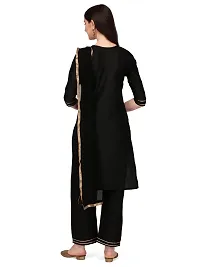 Ketotifen Women's Embroidered Rayon Ethnic Wear 3/4 Sleeve Round Neck Latest Kurti Pant  Dupatta Set (G_D_31072055)-thumb2