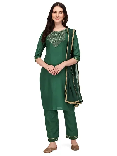 Stylish Rayon Straight Embroidered Kurta