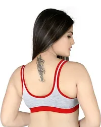 Stylish Red Cotton Solid Bras For Women-thumb1