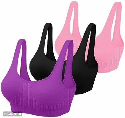 Stylish Cotton Solid Bras For Women- Pack Of 3-thumb0