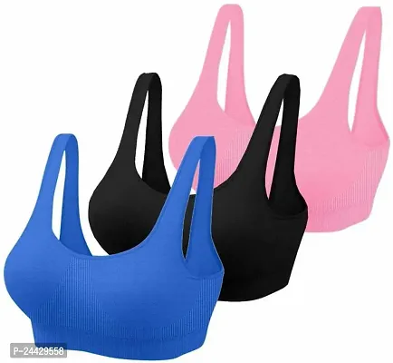 Stylish Cotton Solid Bras For Women- Pack Of 3-thumb0