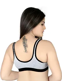 Stylish Black Cotton Solid Bras For Women-thumb1