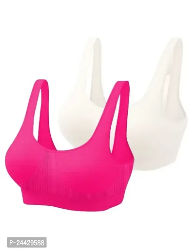 Stylish Cotton Solid Bras For Women- Pack Of 2-thumb0