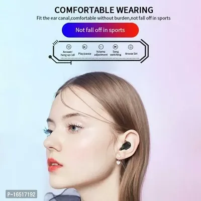 L21 Stereo Sports Wireless Earbuds Bluetooth 5.0 Headphones N_oise Cancelling Bluetooth Headsetnbsp;nbsp;(Black, True Wireless)-thumb3