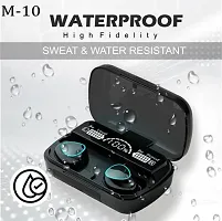 M10 TWS Bluetooth Earbuds Wireless Earbuds Bluetooth Headset with poerbank Bluetooth Headset  (Black, True Wireless)-thumb3