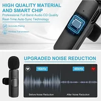Microphone for video,voice recording Mic k9 for YouTube,Mobile,PC,DSLR Camera Support Video voice recording collar 2.4HGz mic wireless-thumb1