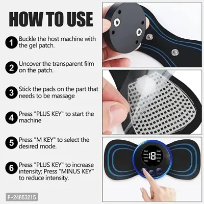 Body Massager Machine for Pain Relief Wireless Vibrating Massager 8 Mode  19 Strength Level EMS Massager Mini Massager Butterfly Massager for Shoulder Legs Massage Neck Massager Back Massager-thumb5