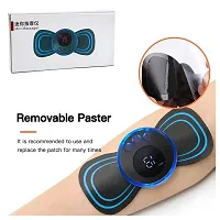 Mini Massager, Portable Massager, Reusable EMS Bioelectric Acupoints Pain Relief Massager  (Black)-thumb3