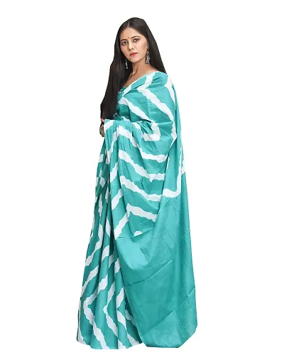 Crafts Moda Hand block Saree For Women With Unstitched Blouse Piece